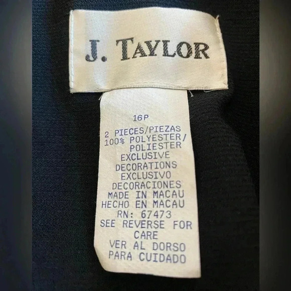 Vintage J. Taylor Coat Dress with Animal Print Trim 16P Very Classy - Picture 5 of 13